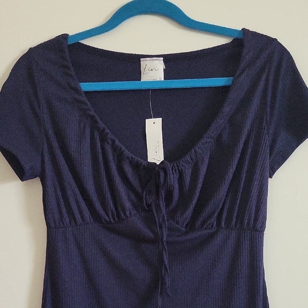 Blue Bodycon Mini Dress - Picture 2 of 3